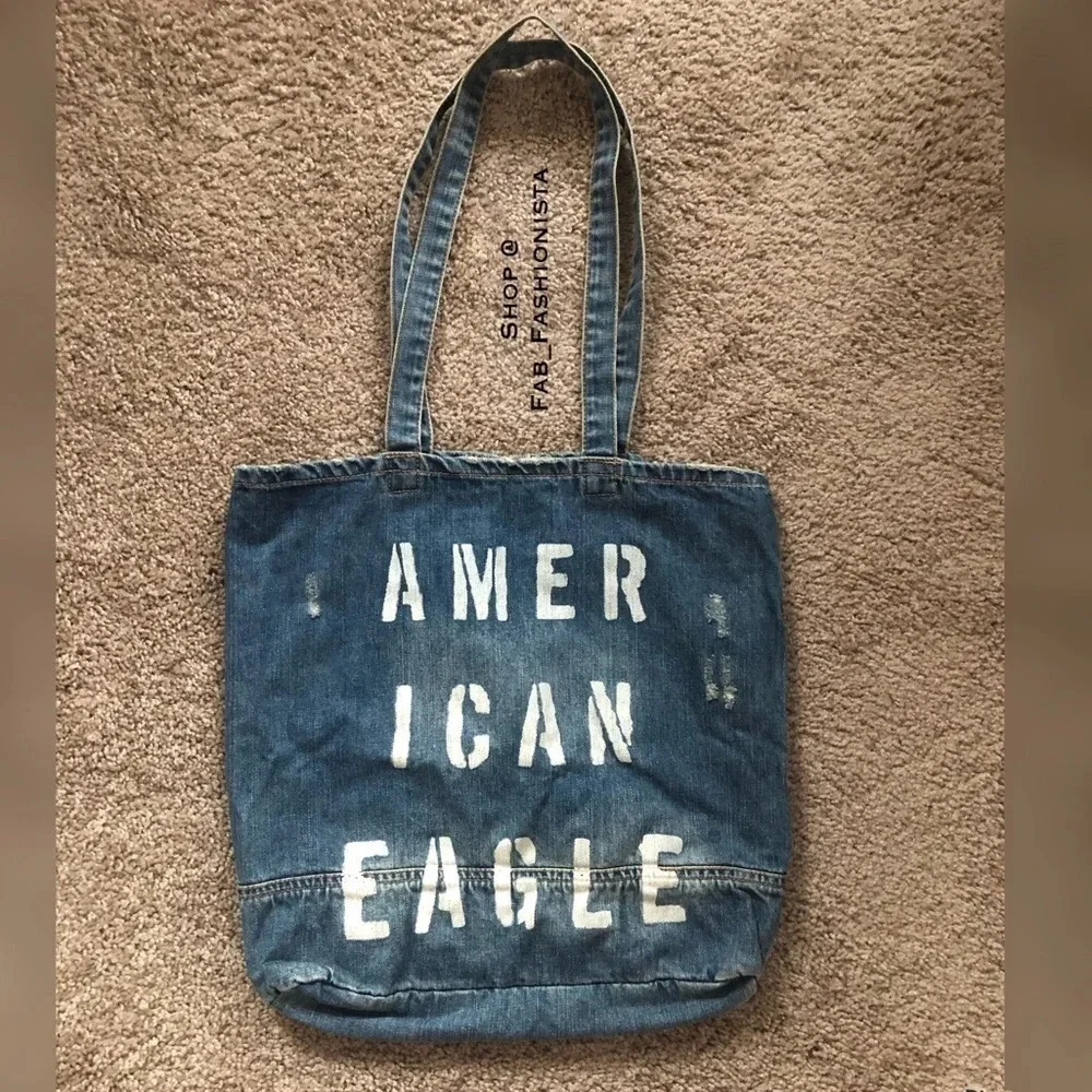 American Eagle Denim Tote Bag
